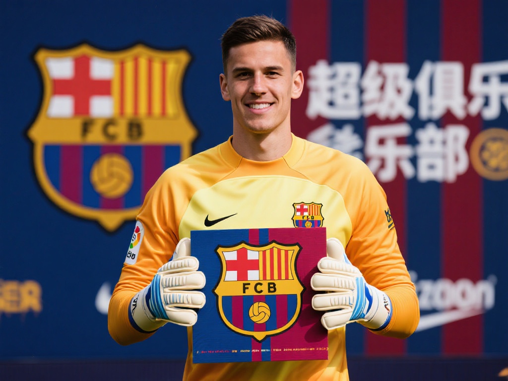 巴萨首签敲定!2500万签约未来门神5年 巴萨新门将的引入,承载着球队重建的决心以